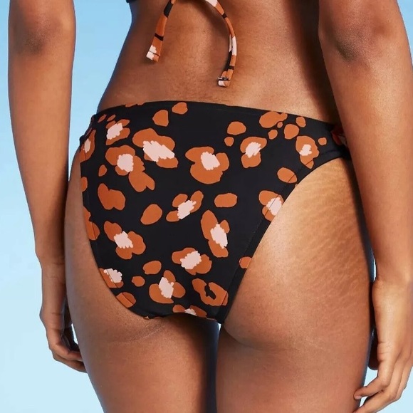 2/$12 Shade & Shore Cheeky Bikini Bottom Animal Print Size XLarge, Medium NEW - Picture 2 of 7